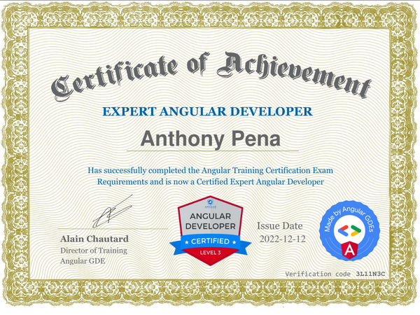 Bref, je suis certifié Angular Level 3